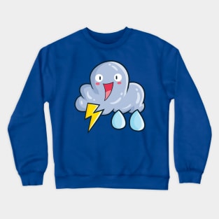 Cute thunder rain cloud Crewneck Sweatshirt